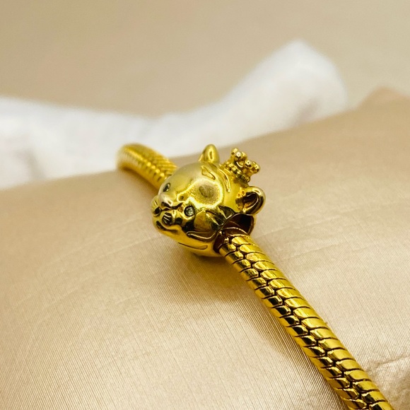 EUC Pandora 768594C01 Pandora Shine Chinese Zodiac Tiger Charm w/ Clear CZ’s - Picture 6 of 13